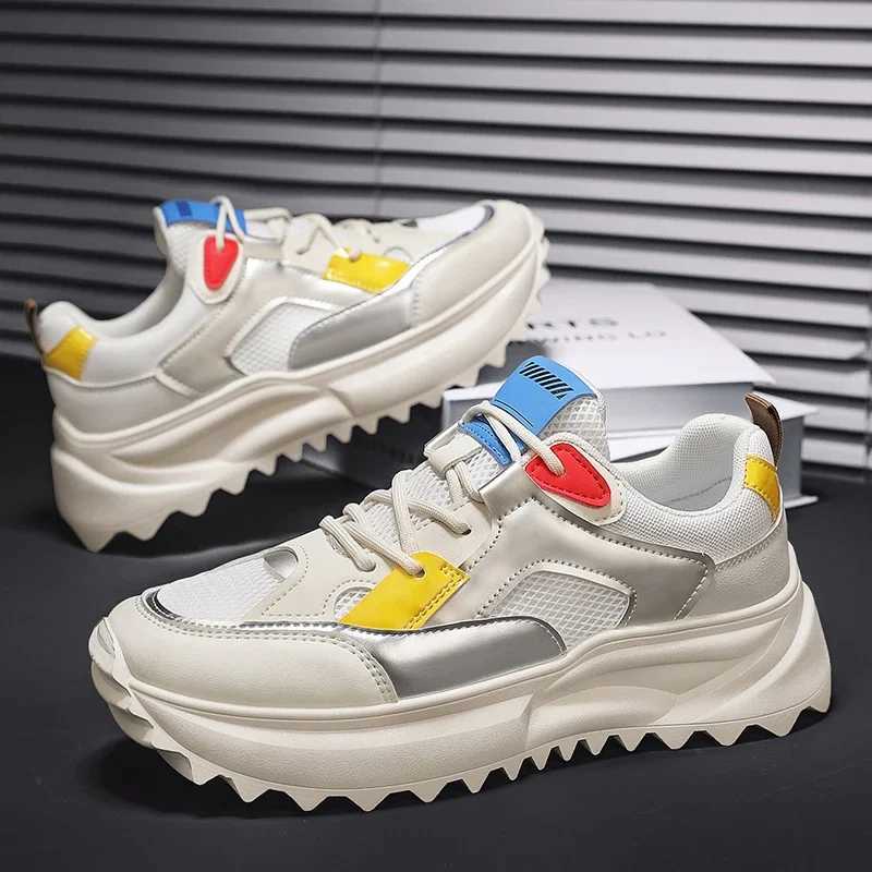Casual Sports Shoes Thick Soles All Match Student Fashion Shoes Mens Tennis Sneakers Outdoor Sports Breathable Mens Shoes Z250319