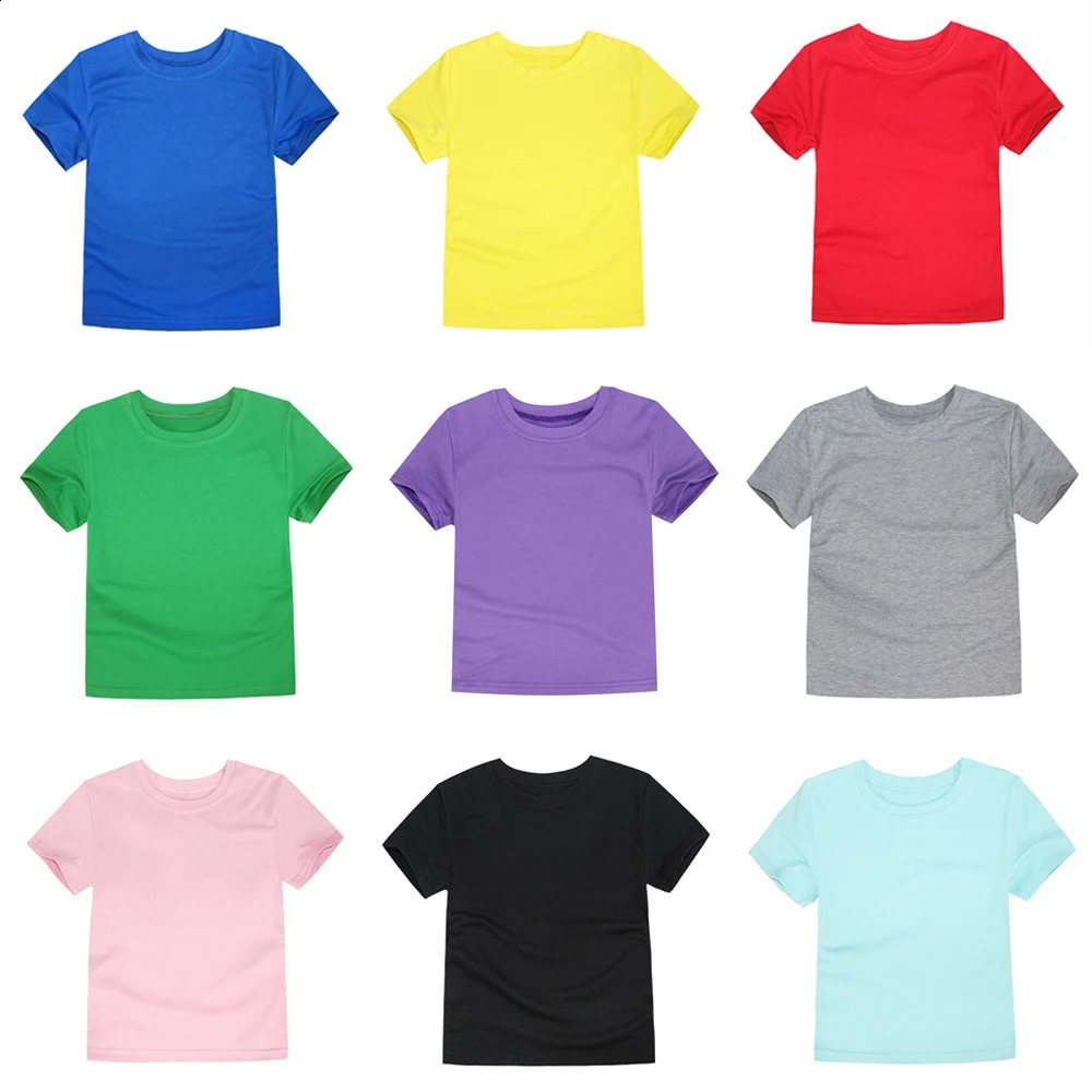 Classic Tshirts for Boys Girls Cotton White Black Tees Baby Toddler Short Sleeve T shirt Childrens Clothing Kids 2 to 14 Years 250319