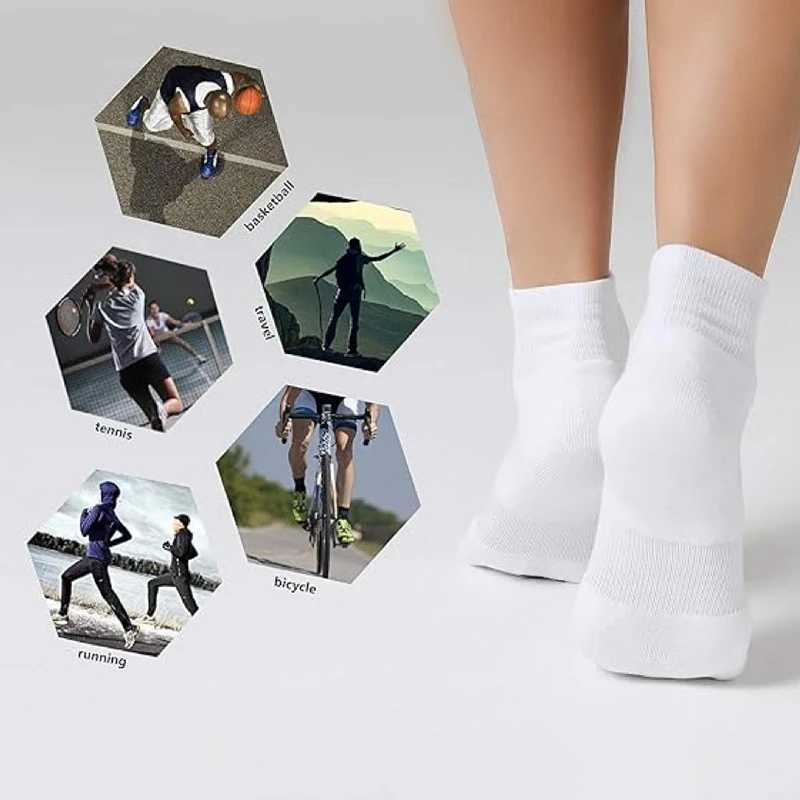 6 pairs of mens running socks comfortable sweat absorbent breathable pads shock-absorbing basketball sports casual socks X250319