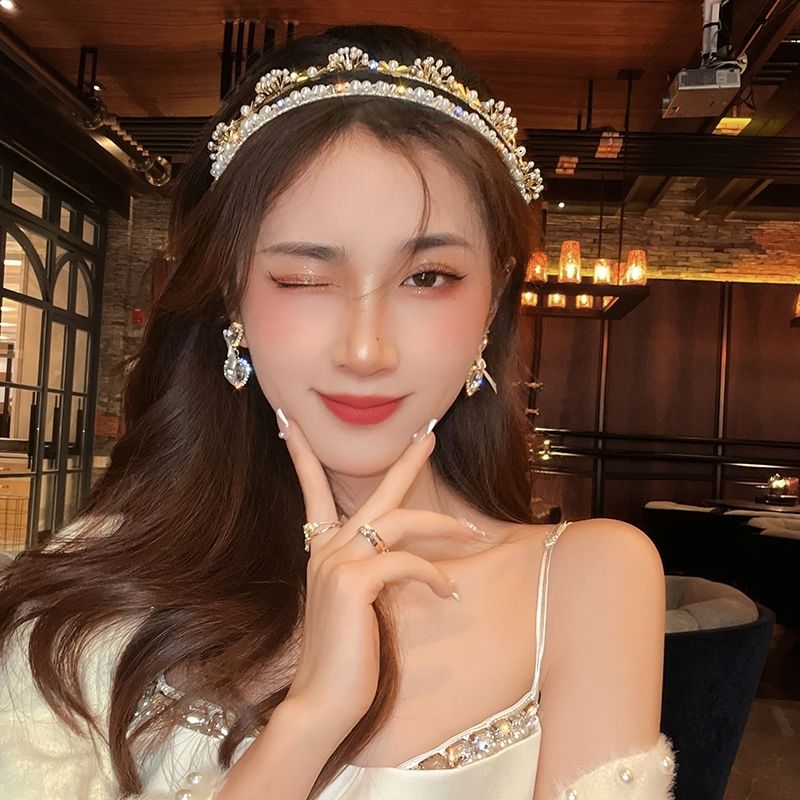 Chic Dual Layer Pearlized Crystal Headbands for Bridal and Everyday Styling