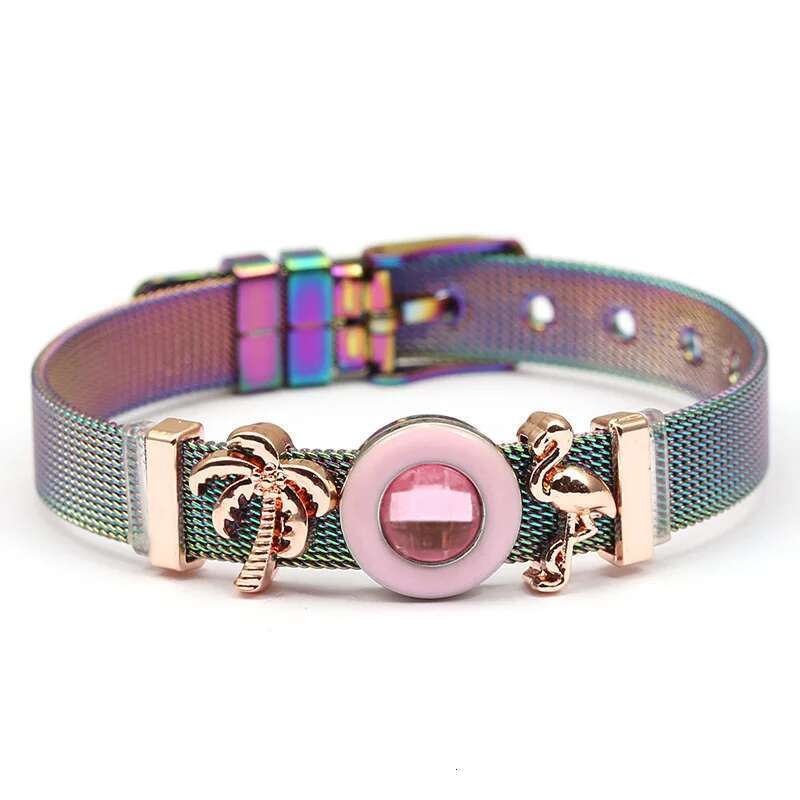 2021 New Fashion Jewelry Stainless Steel Mesh Bracelets Bangles with Unicorn Charms Fine Bracelets For Women Kids Gift
