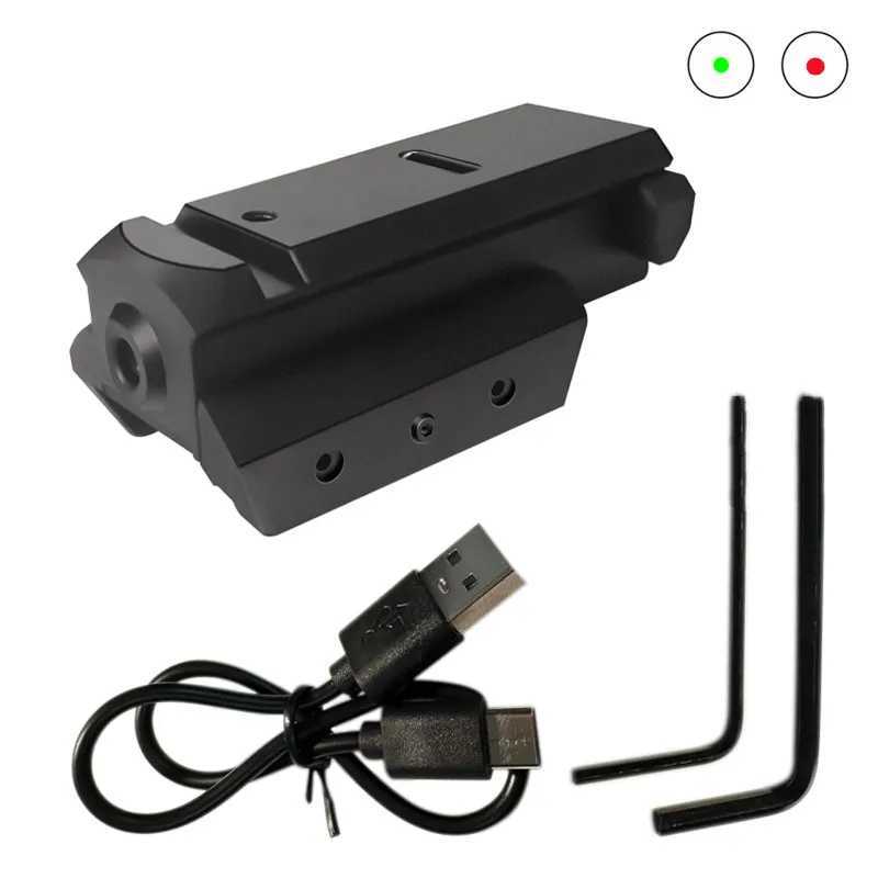 USB Type-C Charging Red/Blue/Green Dot Laser Sight 11mm 20mm Picatinny Rail Scope Laser Collimator X2503191
