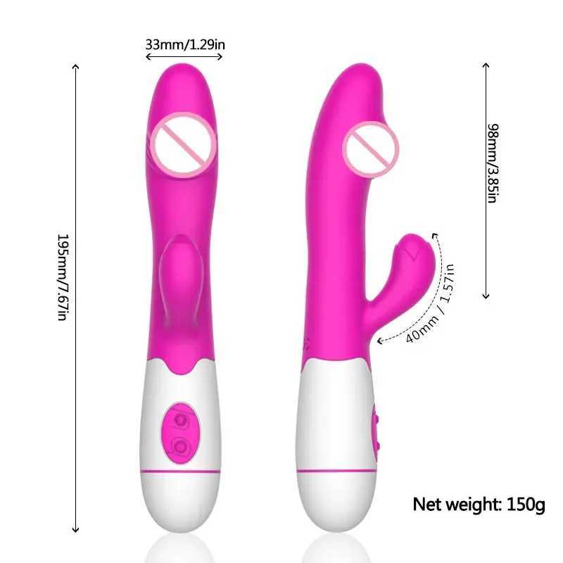 Rabbit Vibrator for Women 30 Speed Rechargeable G Spot Clitoris Stimulator Dildo Vagina Female Masurbator Sex Toy W250319