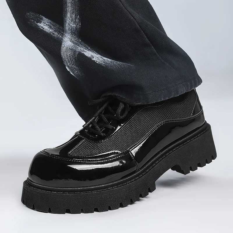 Business leather shoes mens casual shoes soft soled safety shoes plus size fi leather shoes work shoesXJ250319