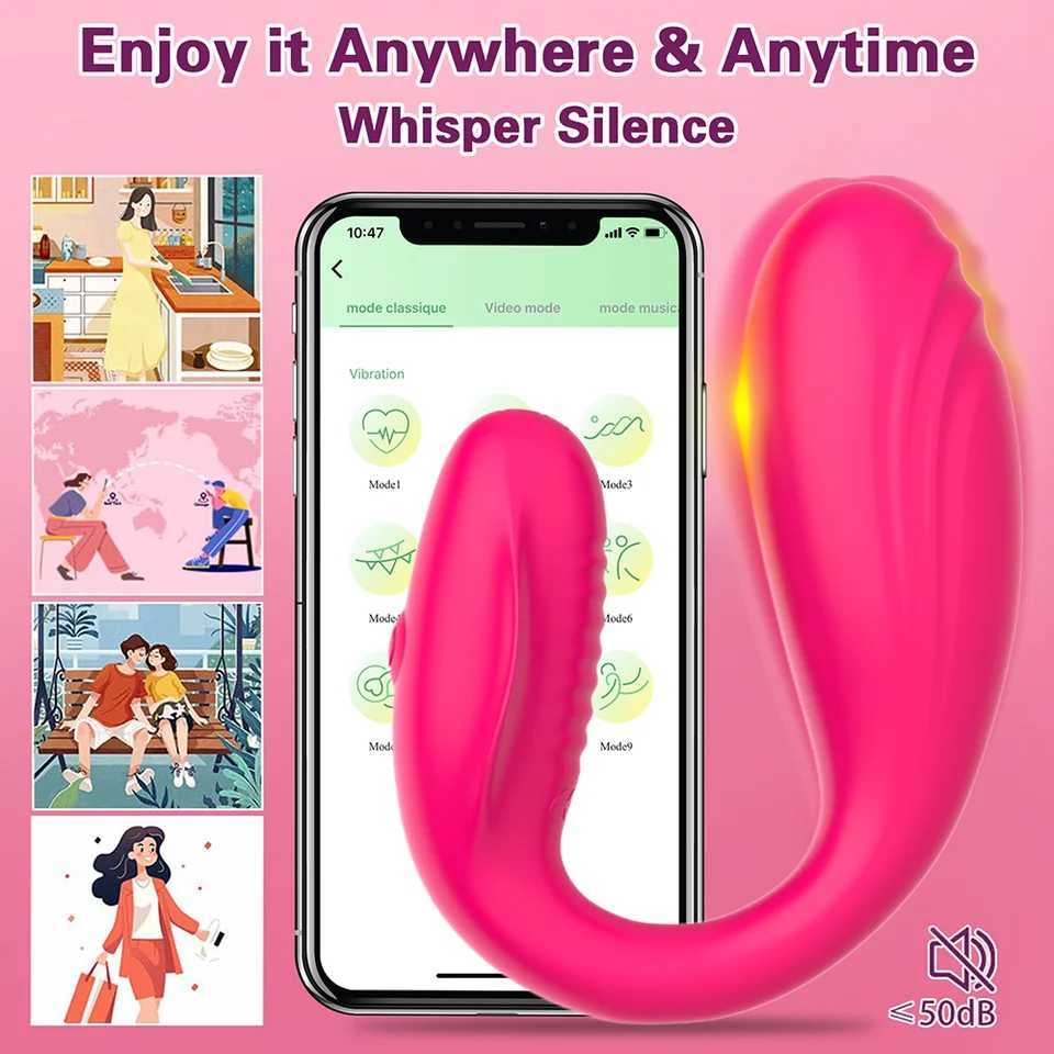 Sex toy application vibrator Bluetooth Dildo female wireless remote control vibrator wearing couple vibration love toy W250319
