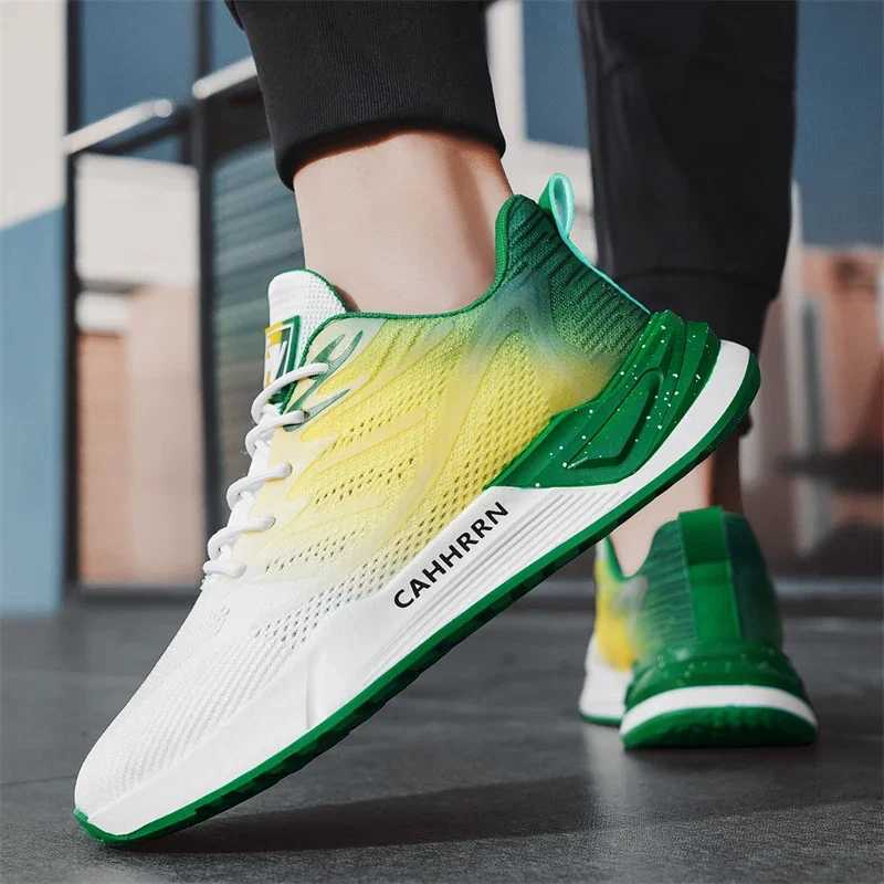 Flying Woven Shoes Mesh Fabric Sports Shoes Casual Mens Shoes Daddy Shoes All Matching Student Fashion Shoes Outdoor Sports Z250319