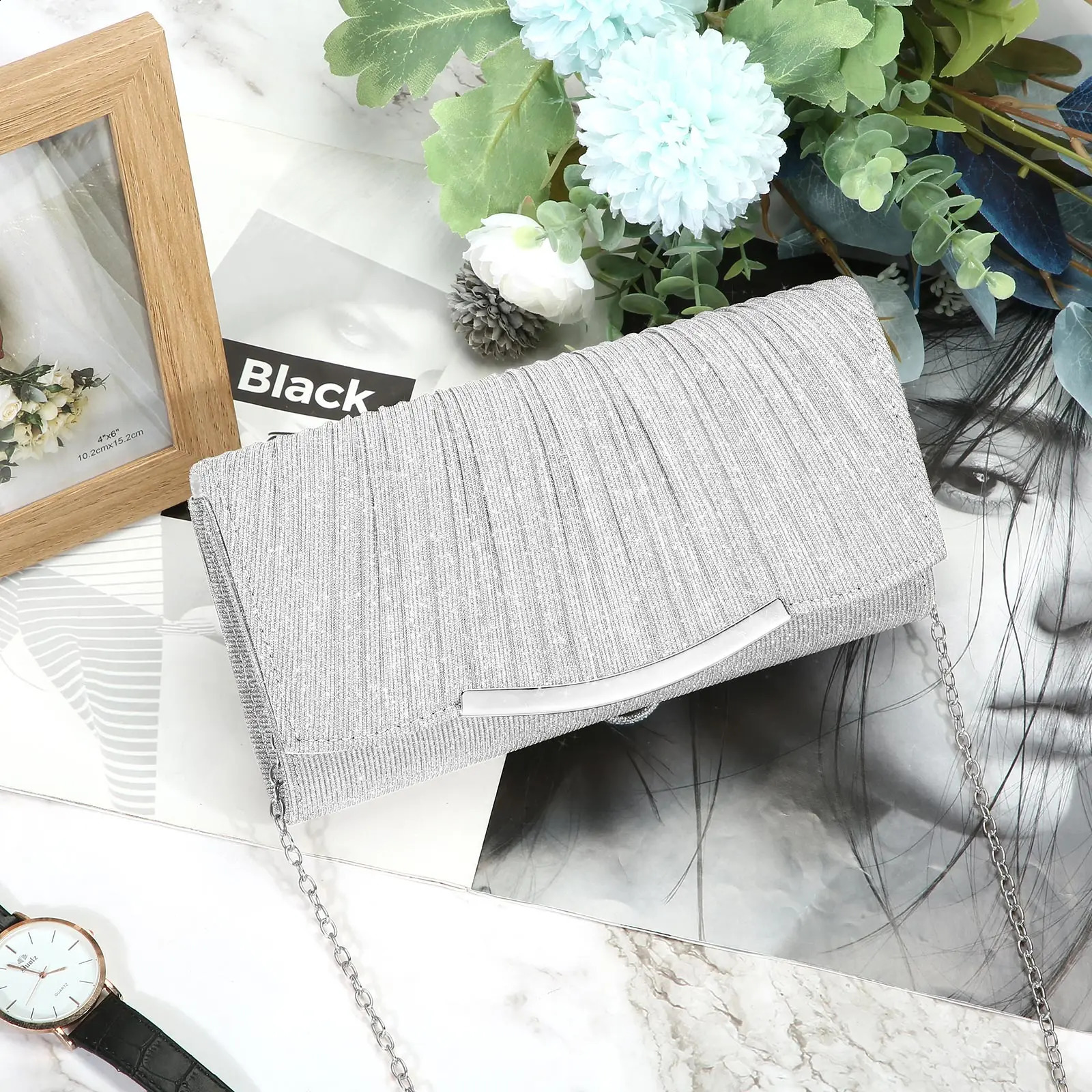 Solid Color Flap Wedding Bag Women Envelope Lady Evening Bag Wedding Party Prom Clutch Bag Messenger Handbag 250314