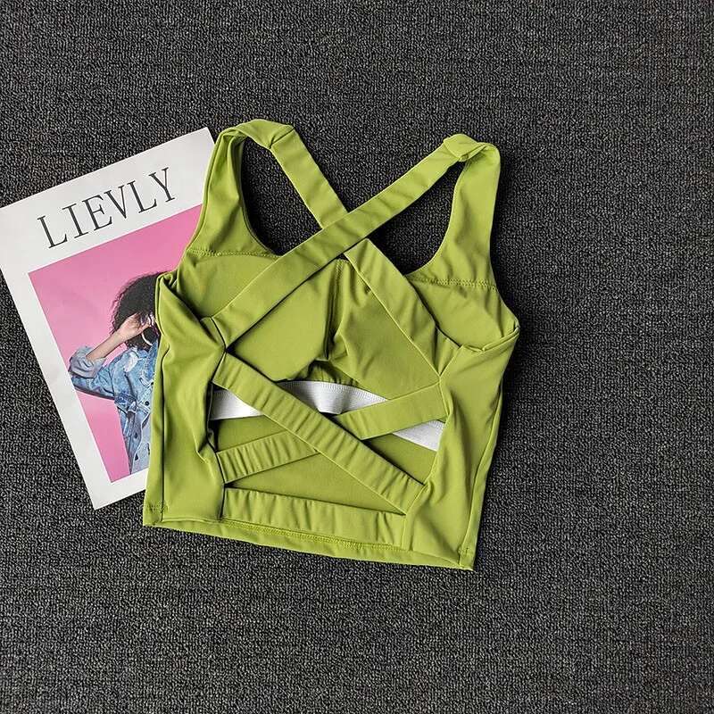 Sports Top Push Up Fiess Yoga Bra Underwear Sport Tops For Women Breathable Running Vest Bralette Gym Wear Female ddmySept