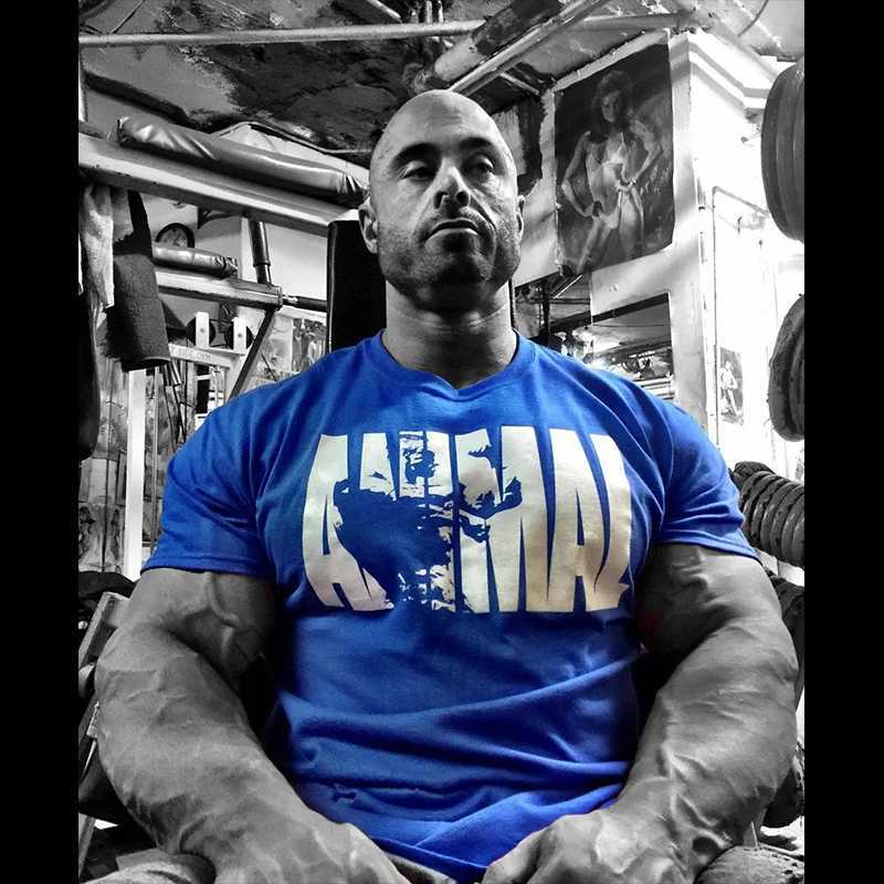 Slow jogging summer gym fitness T-shirt loose muscle mens fitness training breathable T-shirt plus size sports short sleeved T-shirtT250318