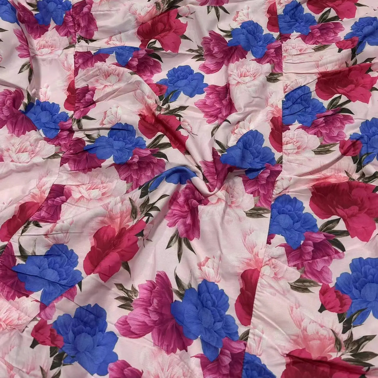 An elegant and fashionable printed single shoulder long dress in plus size for spring summer especially suitable outdoor gatherings 250319