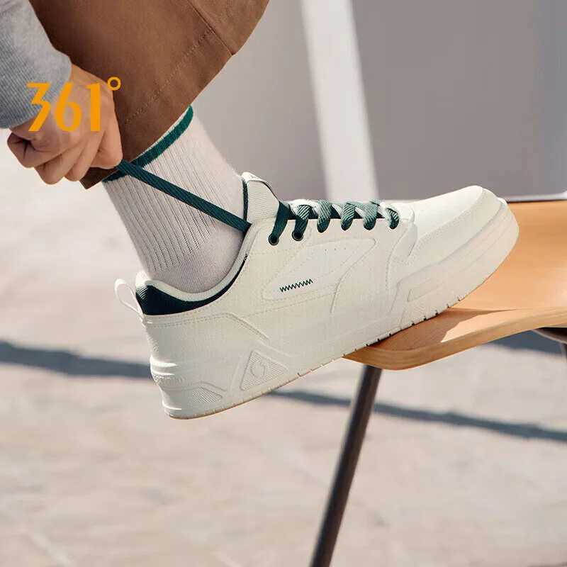 361 degree mens board shoes spring new casual version thick soled leather Cfortable fashionable and durable M sports shoes 672516615 Y250318