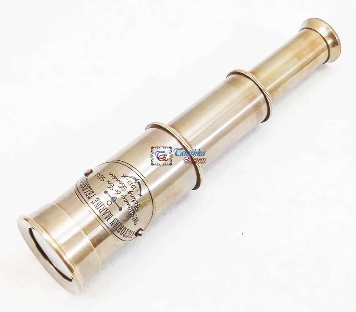 Victorian Marine London 1915 Engraved Telescope Christmas Pirates Spyglass Handheld Pirate Scope Boating Gift