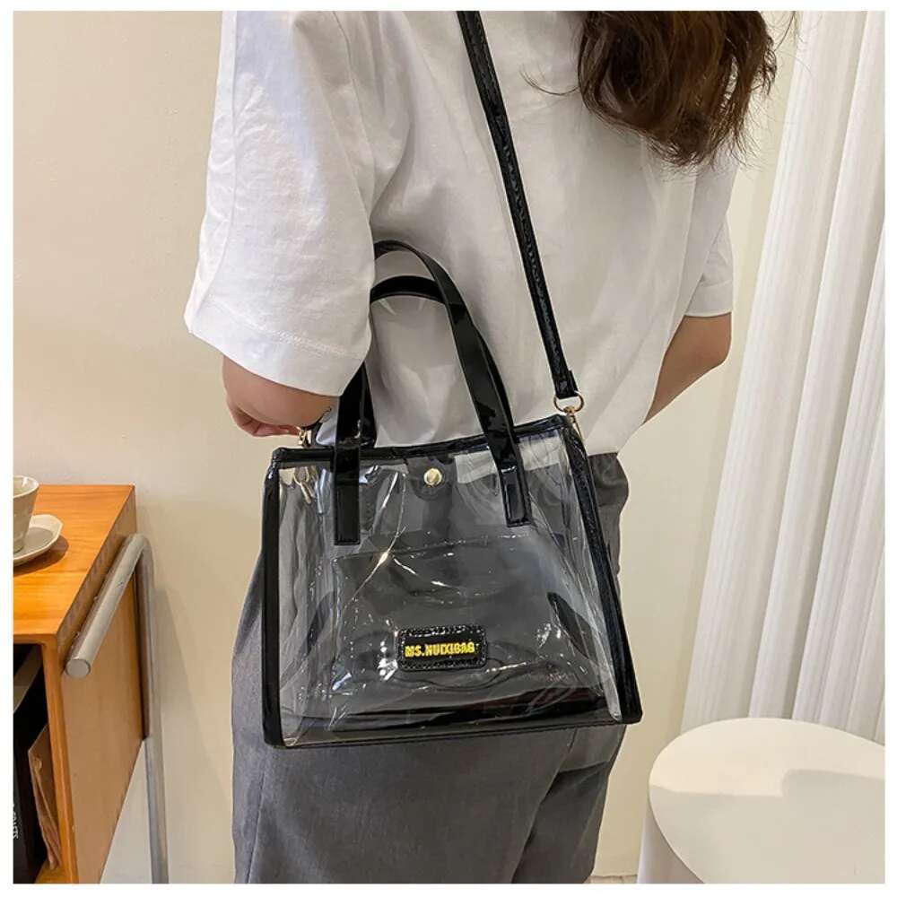 2025 New Oblique Shoulder Detachable Shoulder Strap Sports Field Approved Bag Designer Women's Transparent Wallet Trendy Shoulder Bag