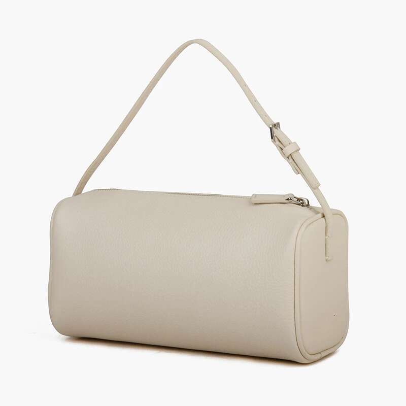 Donna-in Full Grained Calfskin Mini Handbag for Women Real Leather with Shoulder Strap Barrel-shaped Crossbody Purses