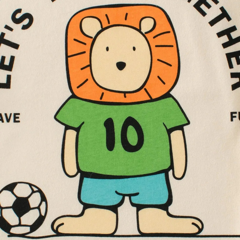 Children Tshirts Kids Bear Monkey Clothes Baby Casual 2-8 Years Tops Boys Girls Summer Short Sleeve T Shirt Comfort Cotton Tees 250319
