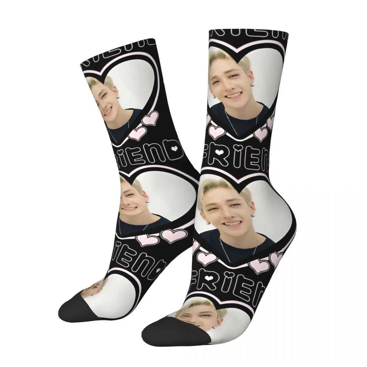 Happy Funny Mens Compression Socks Amazing Retro Harajuku Bang Chan Hip Hop Novel Casual Crew Crazy Socks Gift Printing X250319