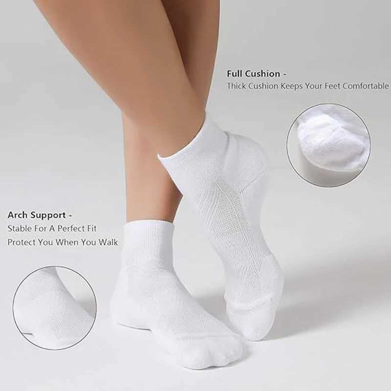 6 pairs of mens running socks comfortable sweat absorbent breathable pads shock-absorbing basketball sports casual socks X250319