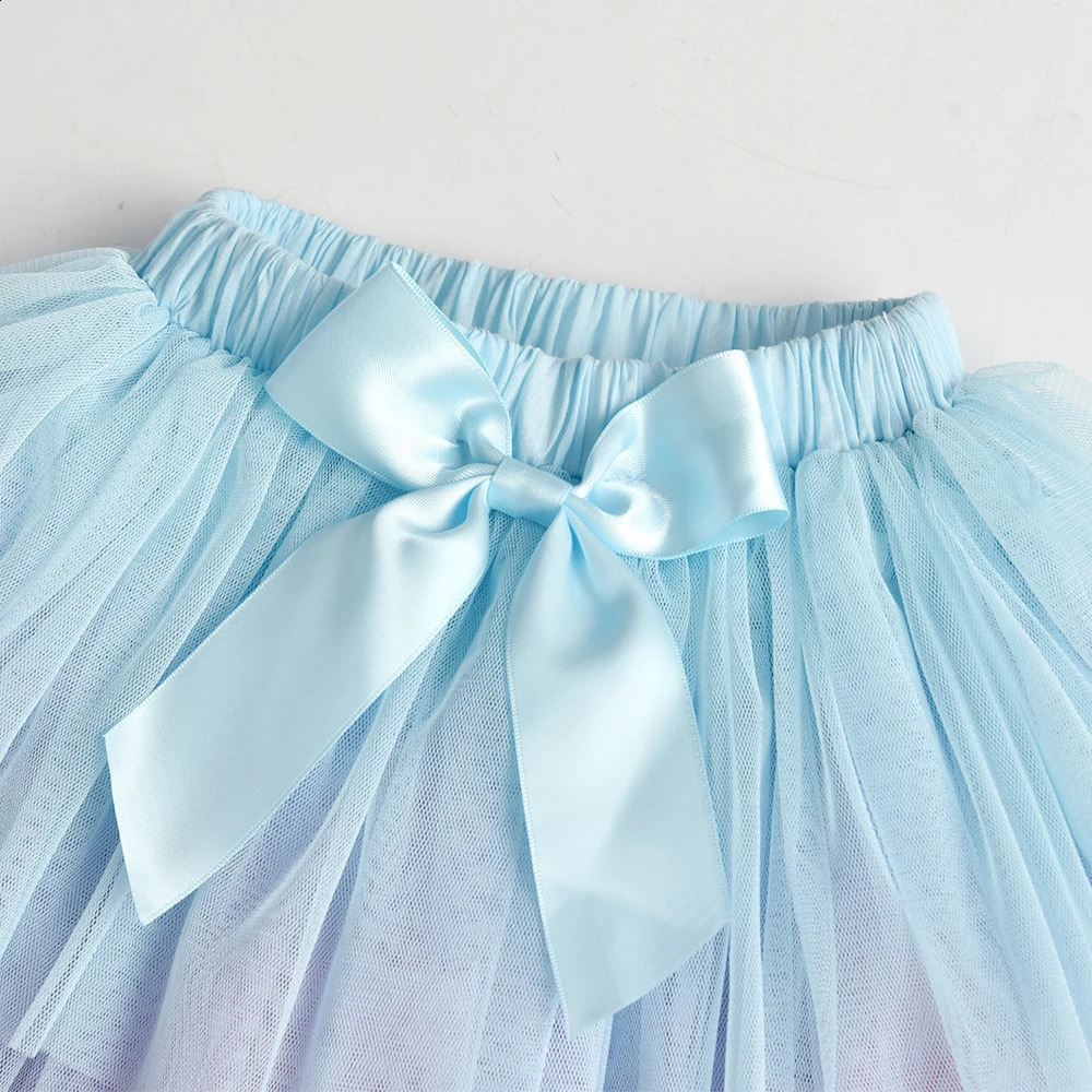 VIKITA Girls Skirts Kids Layered Mesh Tulle Cake Princess Tutu Skirts Girl Birthday Party Performance Daily Casual Ballet Skirt 250319