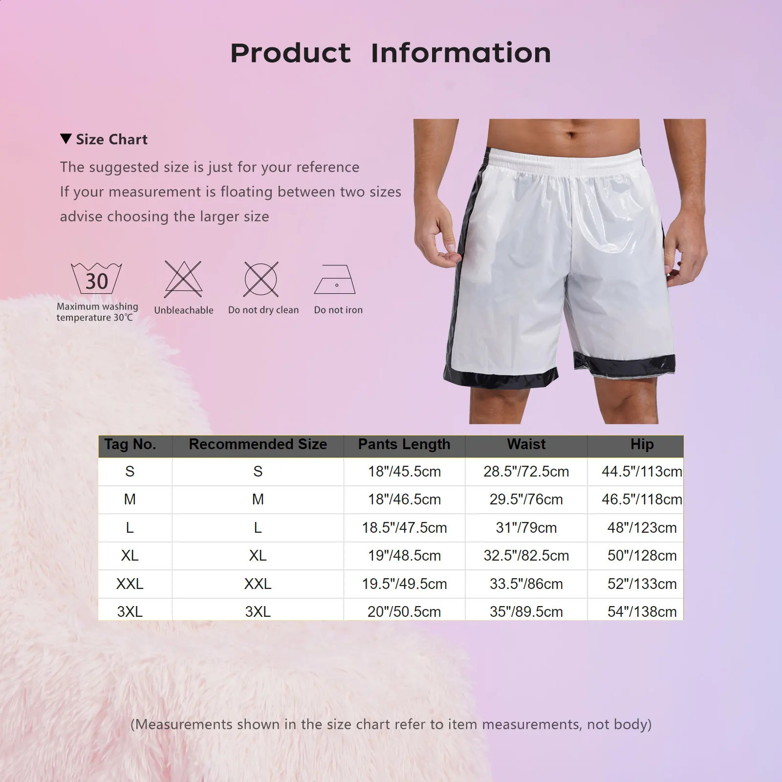 Mens Wet Look Boxer Shorts Drawstring Elastic Waist Pockets Waterproof Beach Shorts Swimming Trunks Loose Fit Short Pants Club 250317