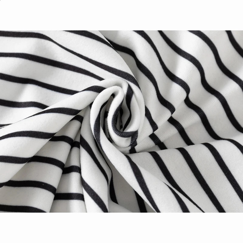 Long Sleeve Polo Shirts for Boys Spring Autumn Children Cotton Full Sleeve Shirt Black White Striped Classic Tops Baby Clothes 250319