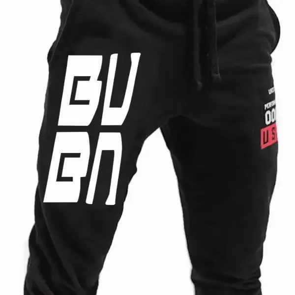 New Pants Men Casual Jogger GU Printed Letter Drawstring Sweatpants Trousers Pants jogging Pants Streetwear GU1 X250319