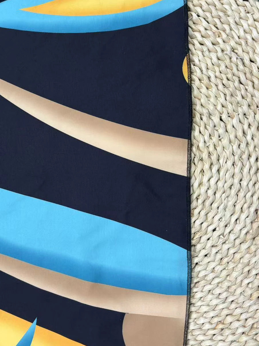 Tropical Print V-Neck Waist Section Cable Knit Fit And Flare Dress Maxi Women Outfit 250313