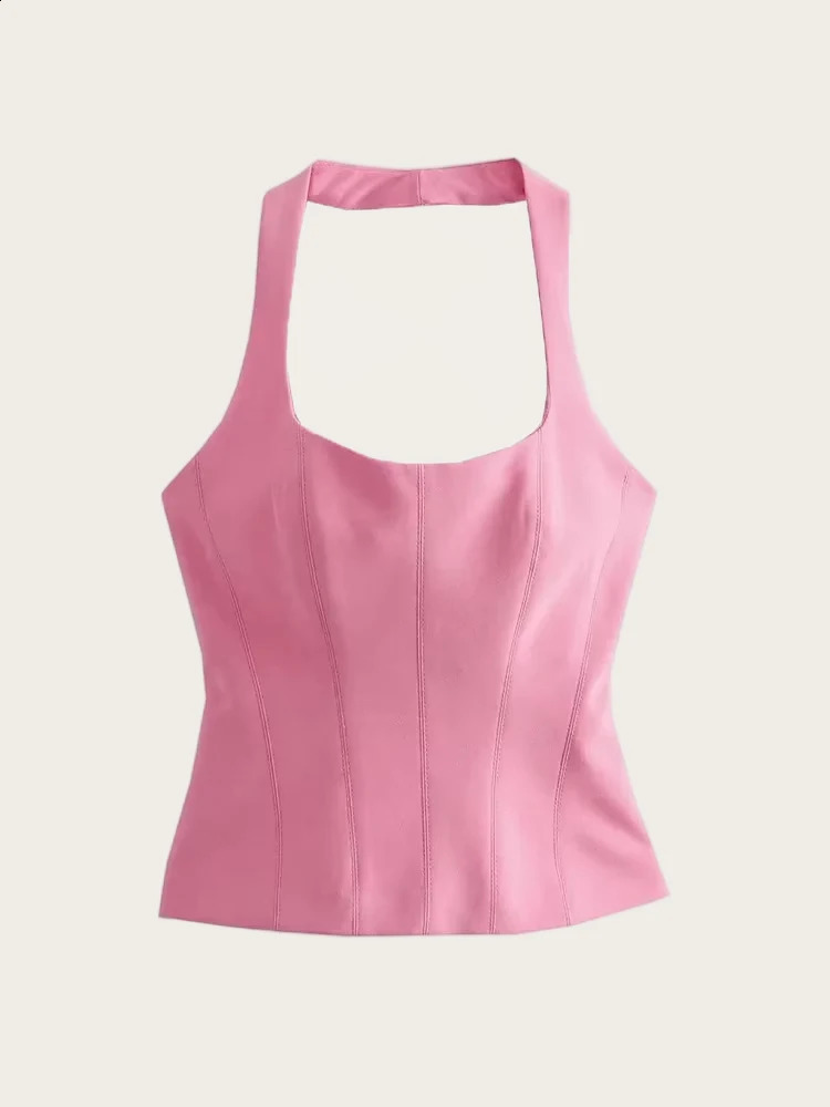 RFZA Womens Strapless Set Tank Top ONeck Side Zipper Sexy and Fashionable 250319