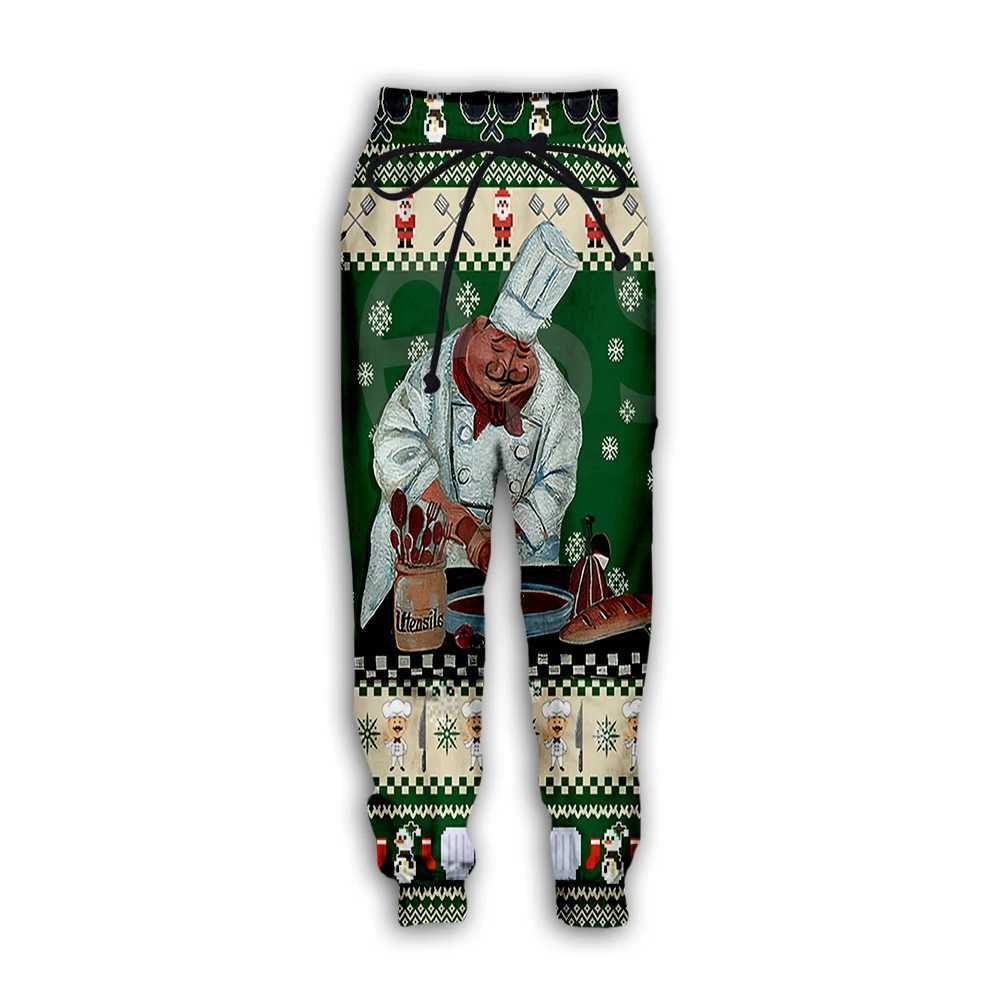Cosplay Worker Culinary Arts Cooking Master Chef Tattoo Retro 3DPrint Men/Women Streetwear Funny Sweatpants Jogger Trousers A2 X250319