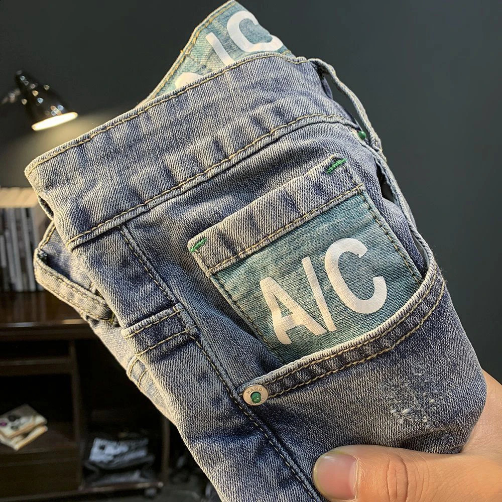 thin denim shorts with text pockets for summer featuring Korean street fashion and casual hiphop old n Y2k trendy 250318
