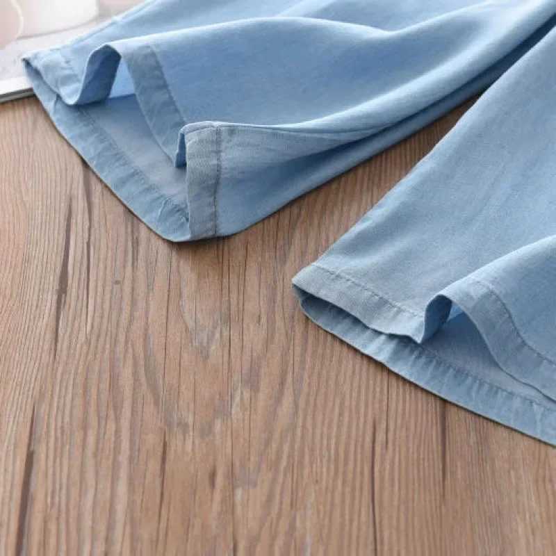 New fashion childrens wide leg pants summer casual thin chiffon cutting Trouser teenage girls clothing 2 4 6 8 10 yearsT250318