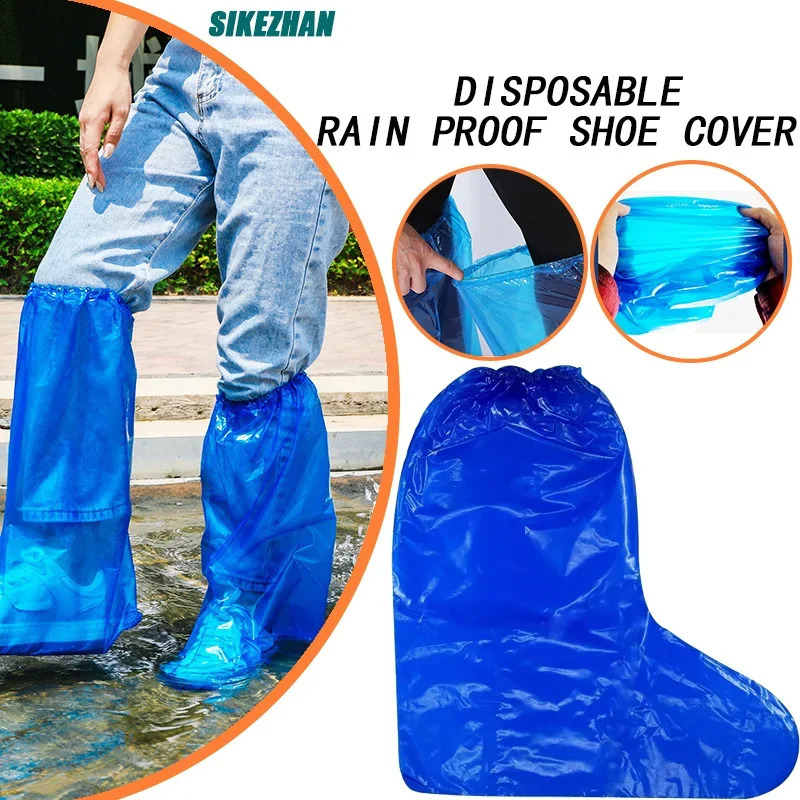 135 pairs of disposable waterproof shoe covers for men and women plastic thick wearresistant isolation foot 250318