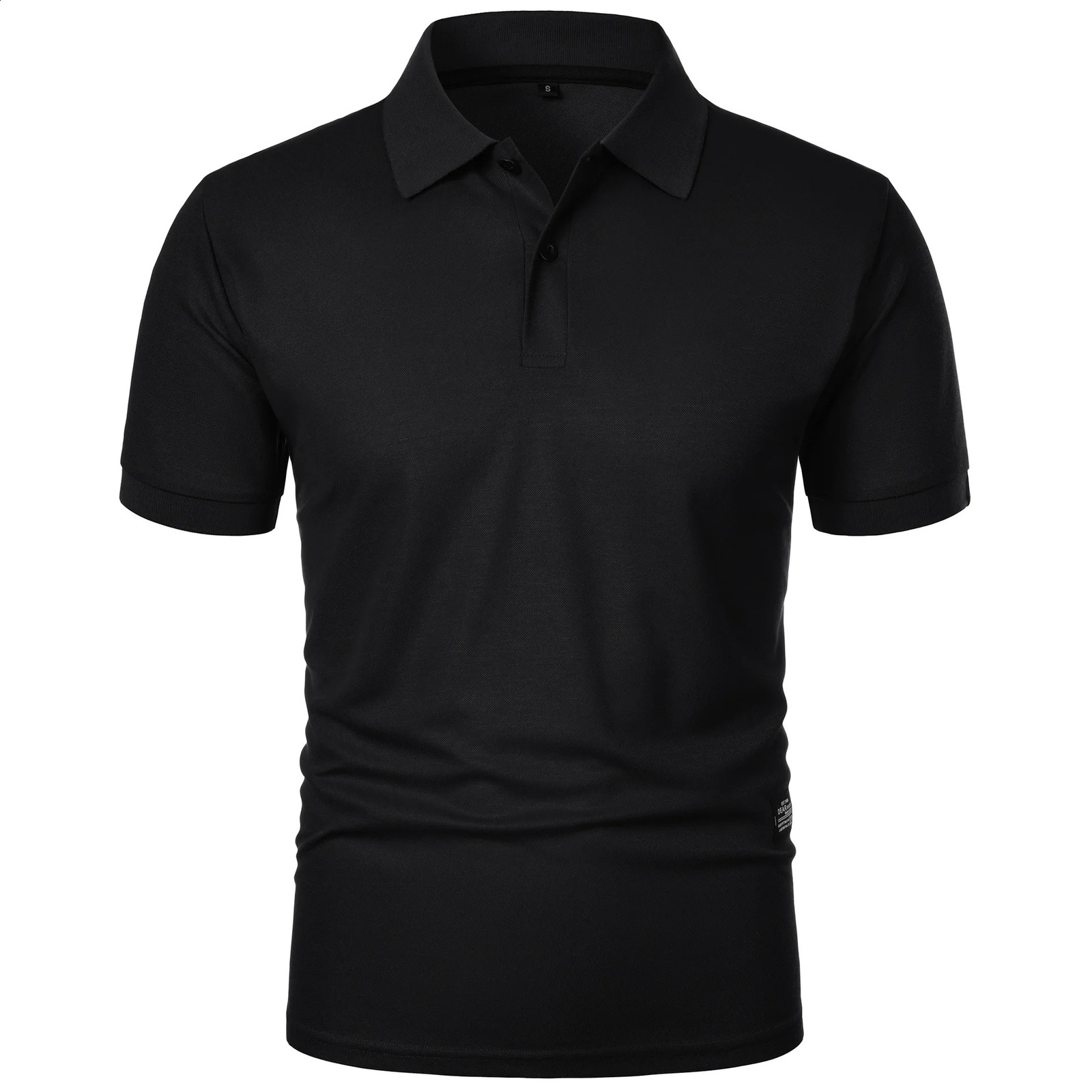 Cross border Summer Mens Polo with Polo Collar and Button Up Solid Color Large Casual Sports Polo Shirt 250319