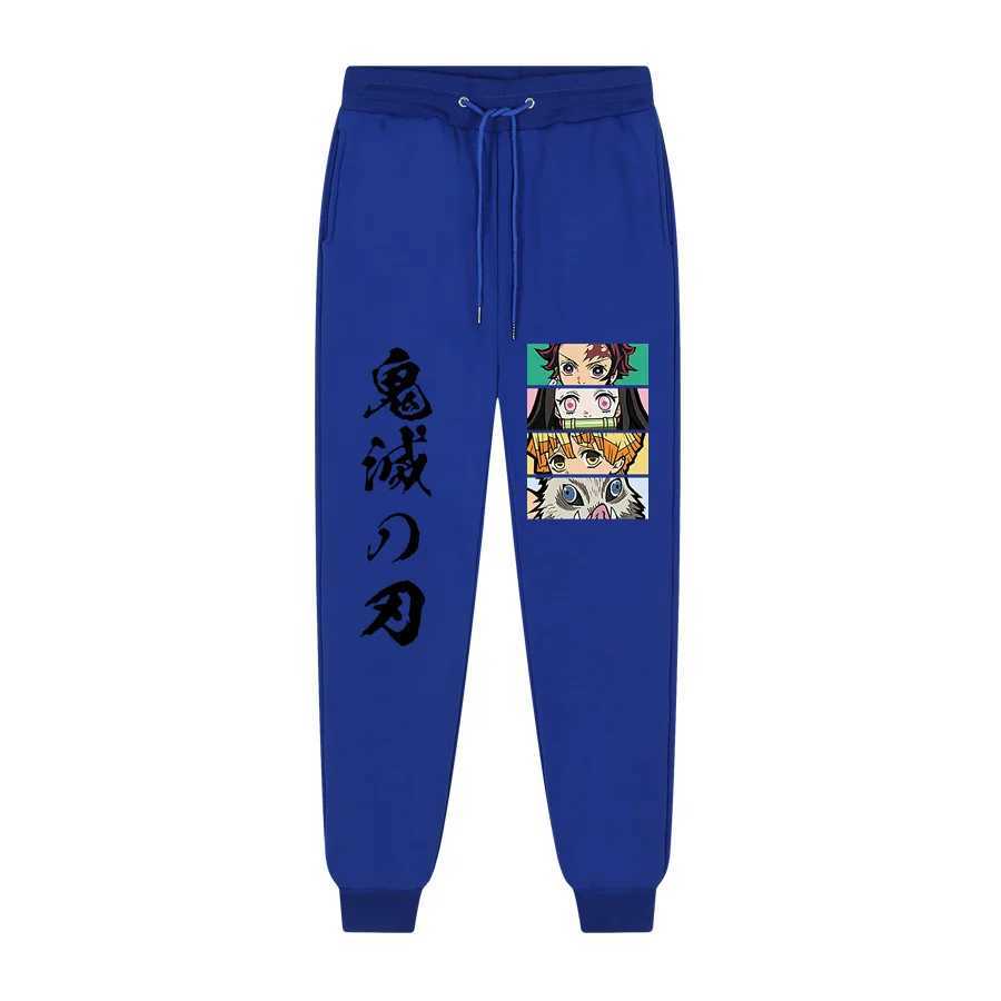 Quality Fleece Jogging TrousersAnime Demon Slayer Eyes Print Japanese Anime Printing Men Women Pants Streetwear Men SweatpantS X250319