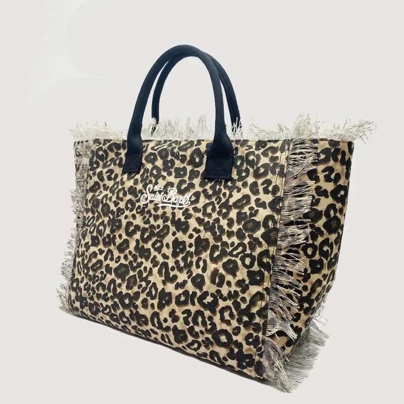 Large Capacity Casual Travel New Ladies Checkered Handmade Tassel Handbag Canvas Comfortable Trendy Fashion Tote Bag