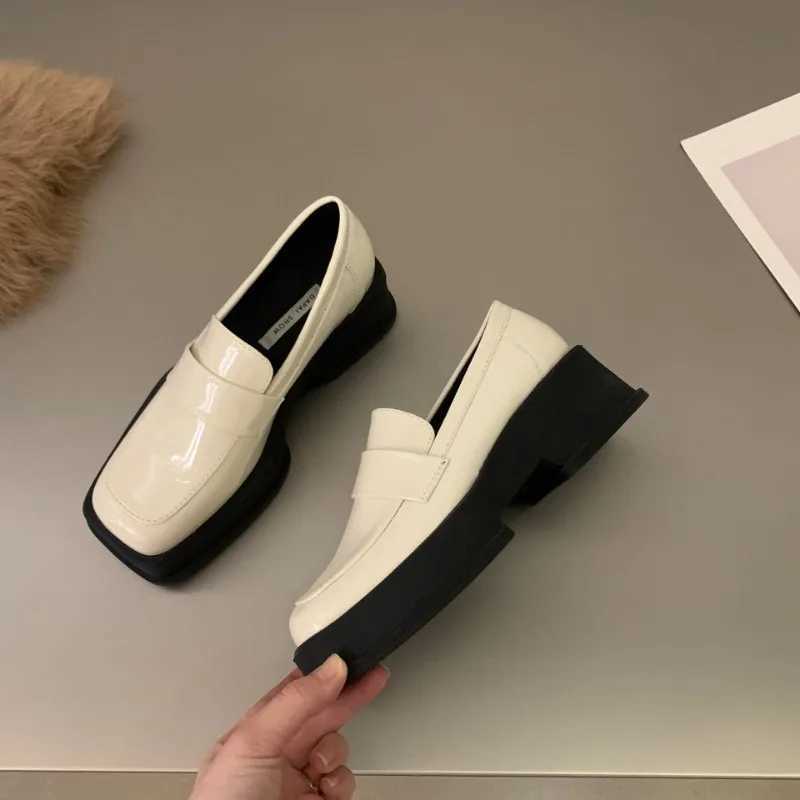 Womens luxury Loafers Fi square toe platform womens pump design evening party high heels womens casual solid shoesXJ250319