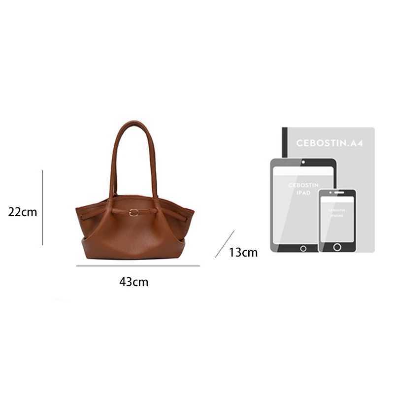 Luxury Brand Large Capacity Underarm Shoder Bag Cmuter Bag Pu Handbag Wern Style Minimalist Style e-shoder Basket Bag Z250514