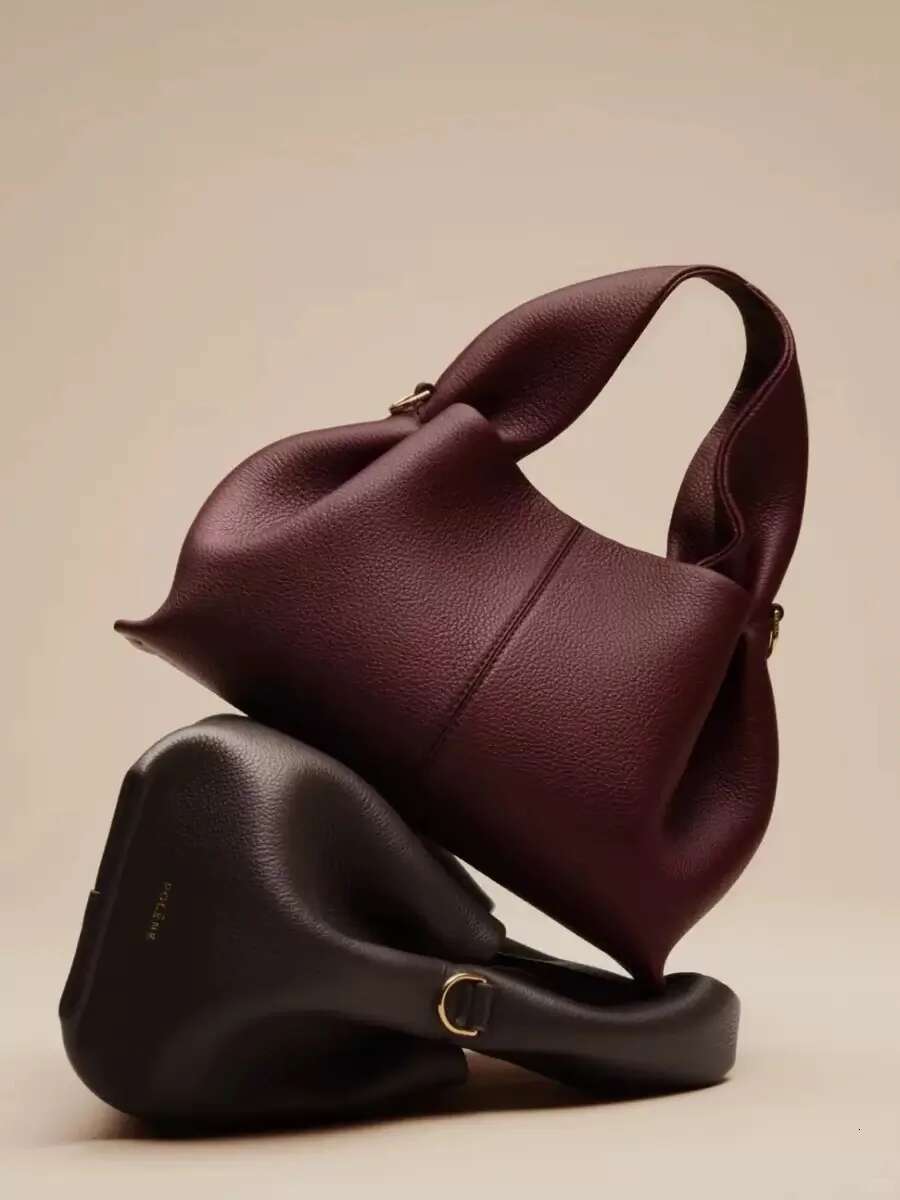 Pol Cloud Wrap Pebbled Cowhide Dumpg Hand-Held Crossbody Bag