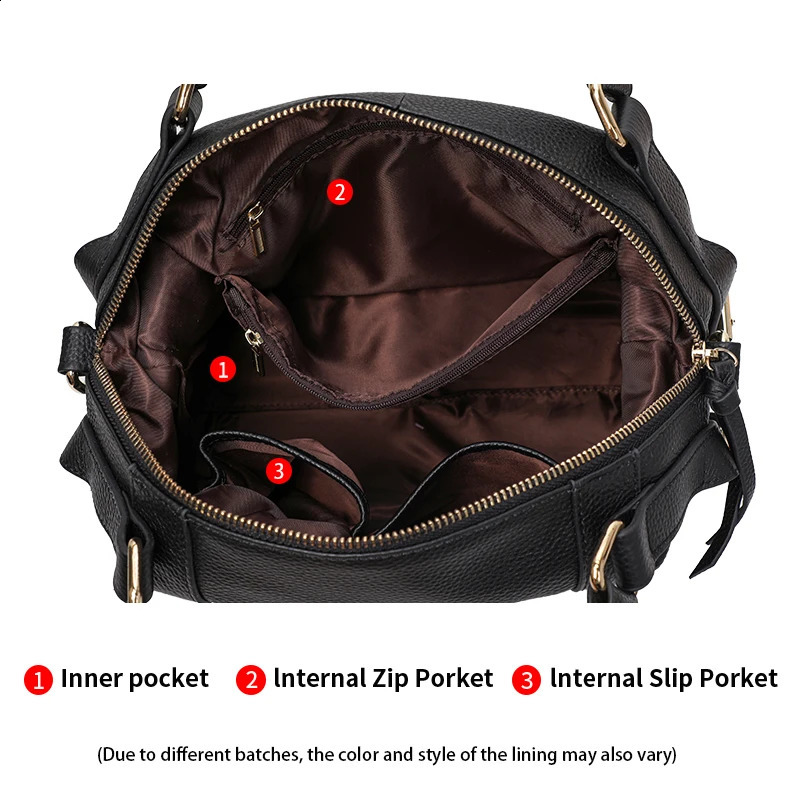 Leather womens bag handcarried with the first layer of cowhide Boston stylish versatile shoulder crossbody 250317