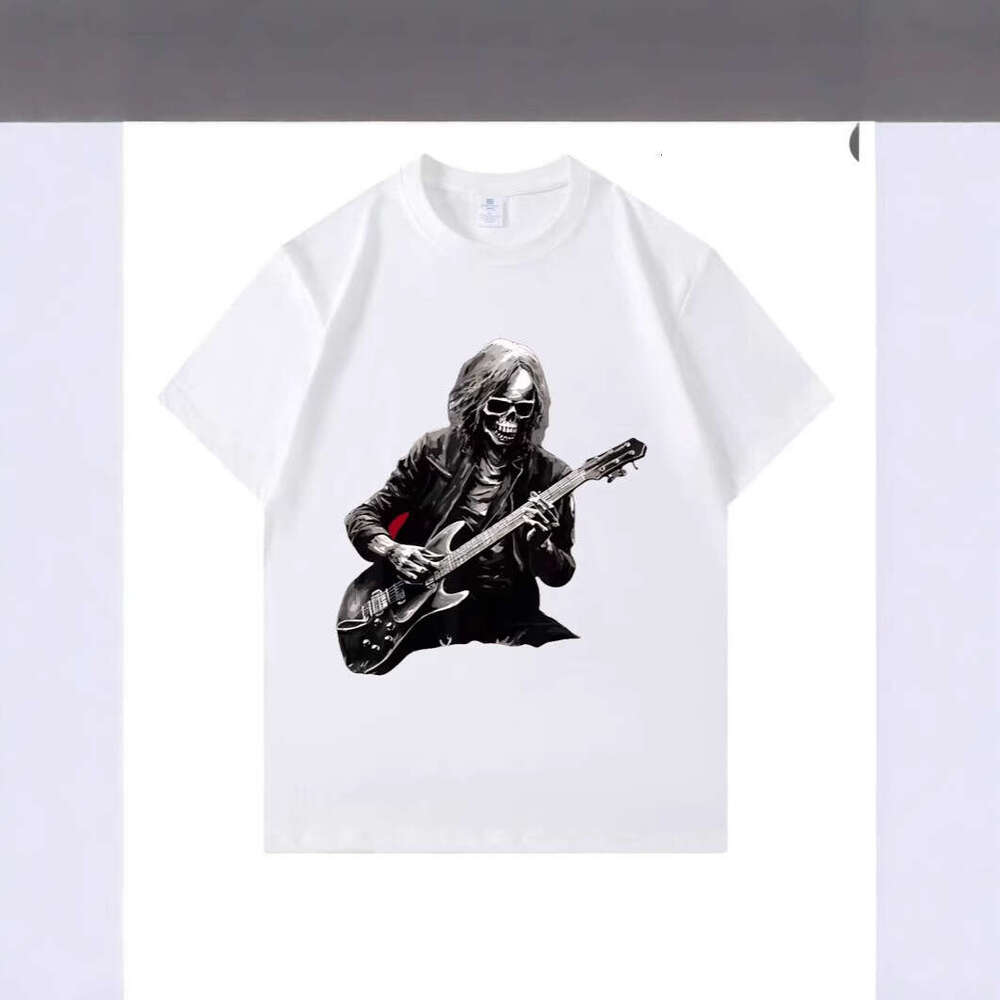WIS US size solid color men's short sleeved casual pure black and white T-shirt top printed