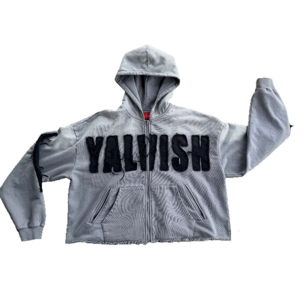 Letter embroidery American hip-hop street style couple hoodie