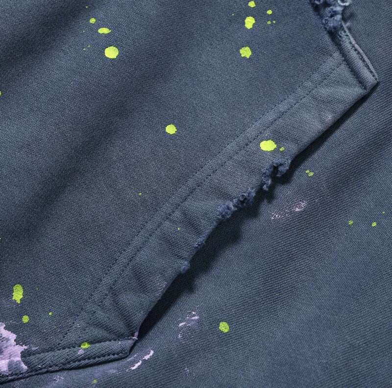 Saint High Street men's and women's hoodies, multi colored washed jackets, hoodies with spray painted graffiti logos, zippered hoodies