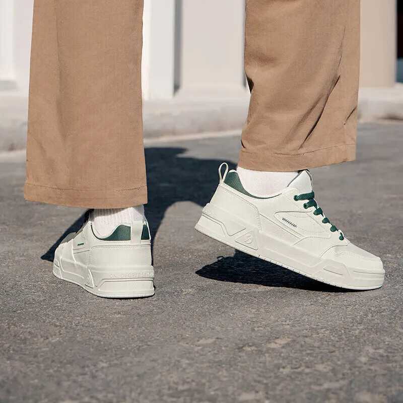 361 degree mens board shoes spring new casual version thick soled leather Cfortable fashionable and durable M sports shoes 672516615 Y250318