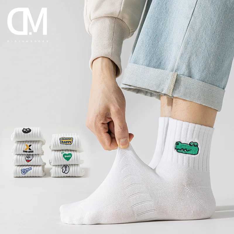 New 3 Pairs Cotton SoCKs Women Embroidery Cartoon Fashion Embroid SoCK Set Street Sports SoCKs Men X250319