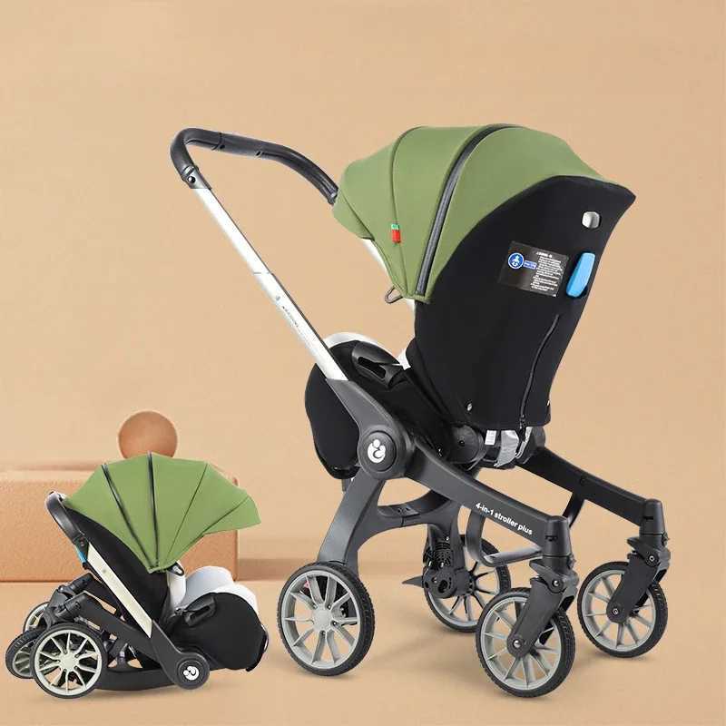 Baby stroller 4-in-1 multifunctional newborn baby stroller 3-in-1 baby stroller foldable basket PE seat Z250319
