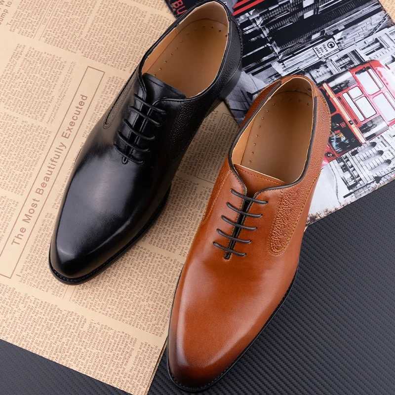 High quality handmade Oxford casual business shoes formal mens shoes Fi dress leather lace comfortable shoesXJ250319
