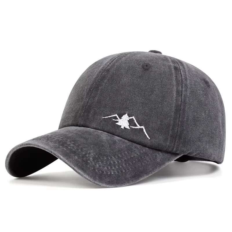 25Unisex Mountain Embroidery Wash Baseball Caps Spring And Autumn Outdoor Adjustable Casual Hats Sunscreen Hat
