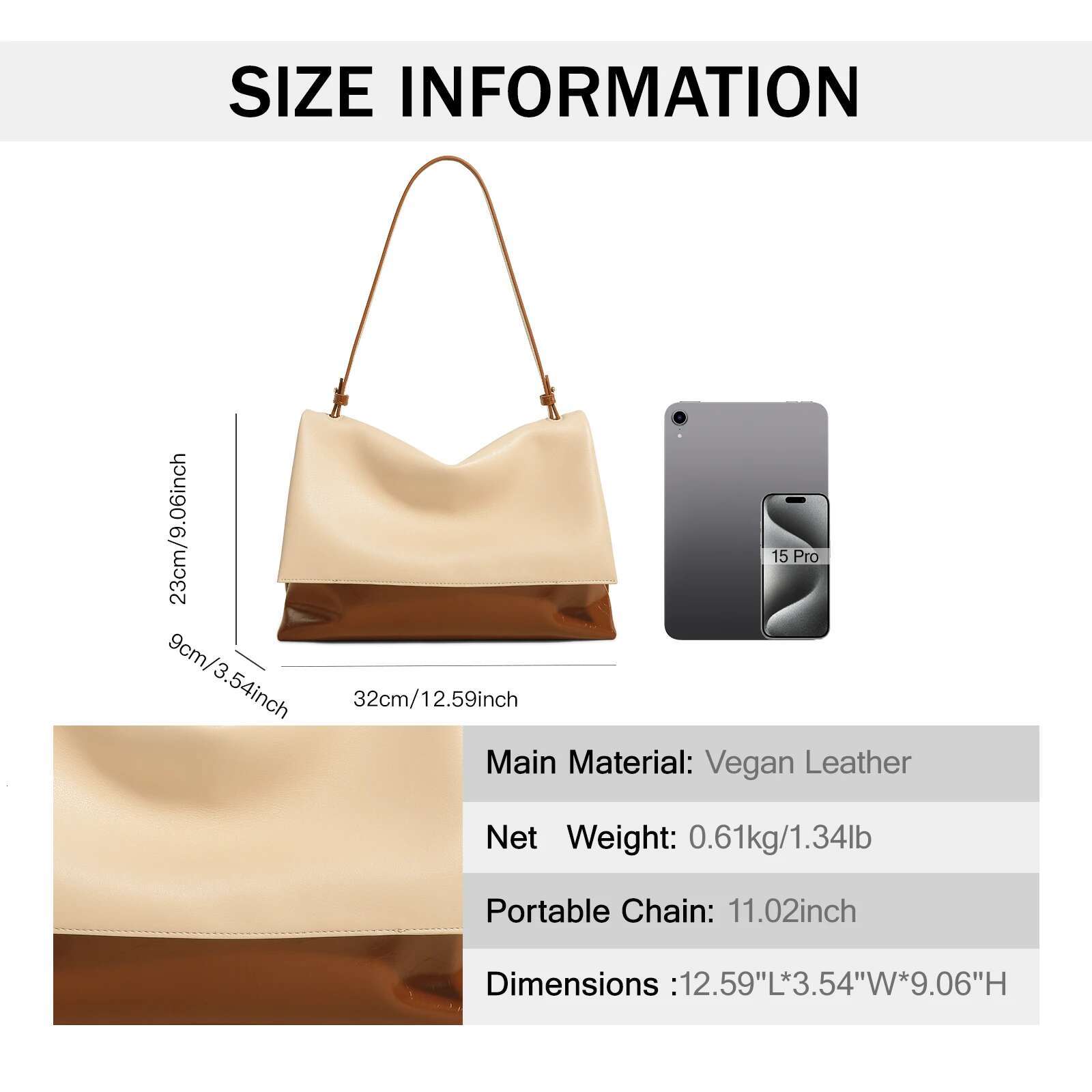 ITAMOOD Color Collision Large Capacity Messenger Fashion Tote Bag, Texture Ladies Hand Shoulder Bag