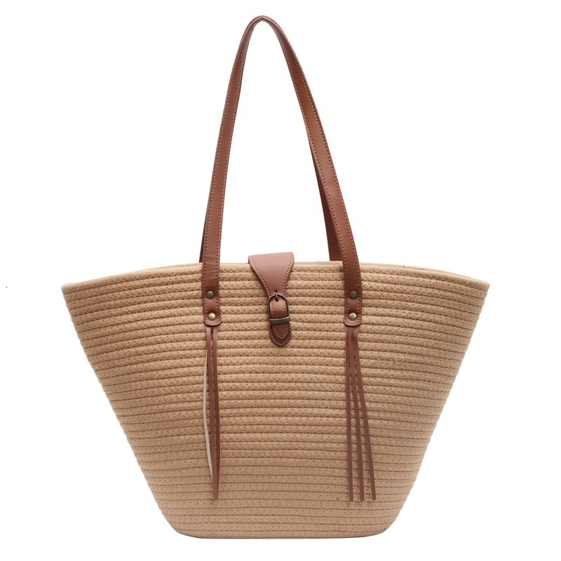 Straw For Women 2025 New Leisure Vacation Beach Woven Shoulder Large Capacity Commuting Tote Bag Fashion Shoulder Bags