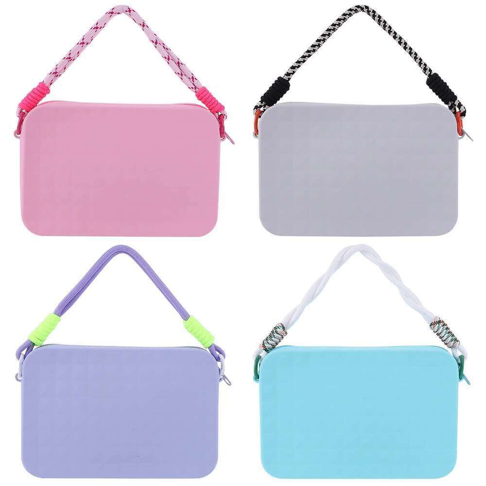 Silicone Storage Pouch Beach Connector With Lanyard Zipper Wallet Large Capacity For Bogg Bag