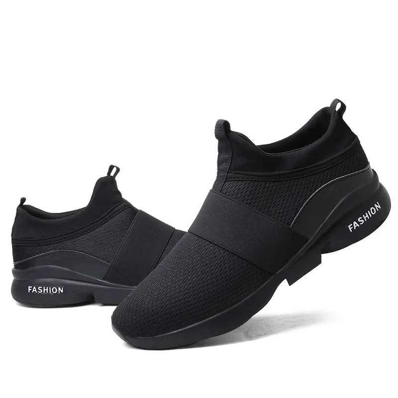 2024 Men Casual Shoes Sneakers Fashion Loafers Comfortable Mesh Mens Shoes Footwear Lightweight Walking Shoes White Size 46 Z250319
